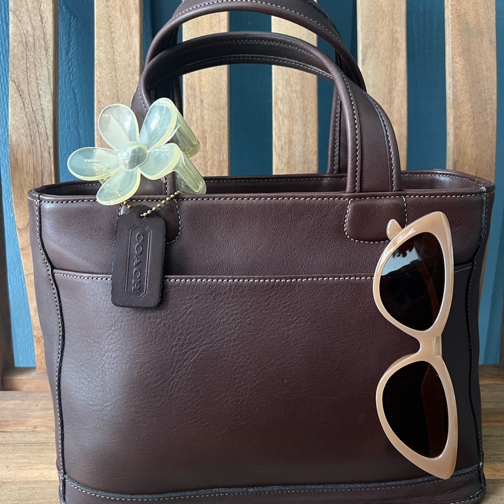 Coach Vintage Bleecker Satchel 9303 Mahogany Brown Leather 1999